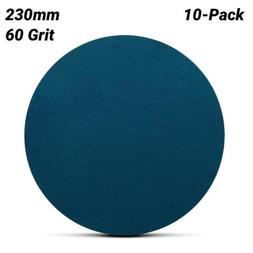 Sia Abrasives F03E02DB8P 10-Pack 230mm (9") P60 Zirconia Alumina Hook & Loop Sanding Disc