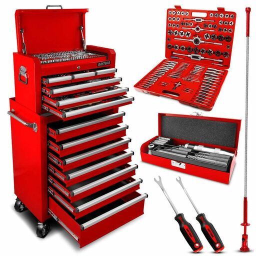 Daytona D490PSKIT 490pce Mechanical Tool Set With 6 Drawer Chest & 7 Drawer Roller Cabinet