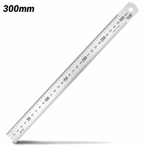 Toledo 30012 300mm (12") Metric & Imperial Stainless Steel Double Sided Ruler