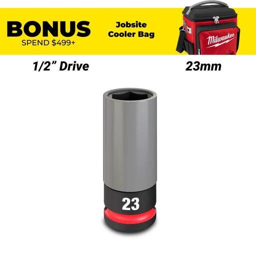 Milwaukee 49667808 1/2" Drive 23mm SHOCKWAVE Impact Duty Lug Nut Wheel Socket