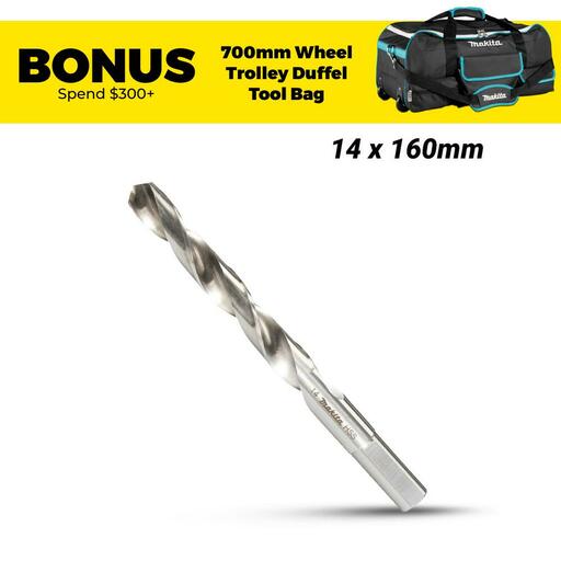 Makita D-74893 14 x 160mm HSS-G Metal Drill Bit
