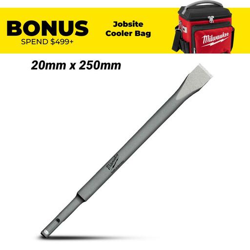 Milwaukee 4932339626 20mm x 250mm SDS-Plus Flat Chisel