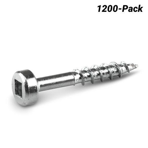 Kreg KR-SPSC1-1200 1200-Pack 25mm (1") Coarse Thread Zinc Coated Pocket Screws