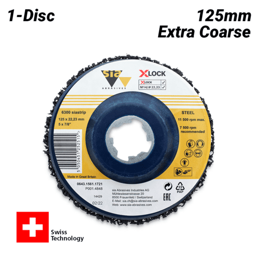 Sia Abrasives F03E014LN2 125mm x 22.23mm Strip Disc
