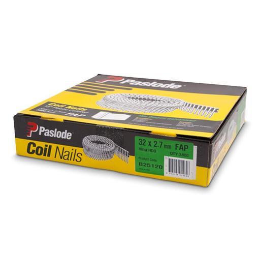 Paslode B25120 32mm x 2.7mm Ring Hot Dipped Galvanised Plastic Collated Coil Nails
