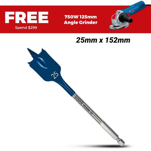 Bosch 2.608.900.322 EXPERT 25mm x 152mm Self Cut Speed Spade Drill Bit