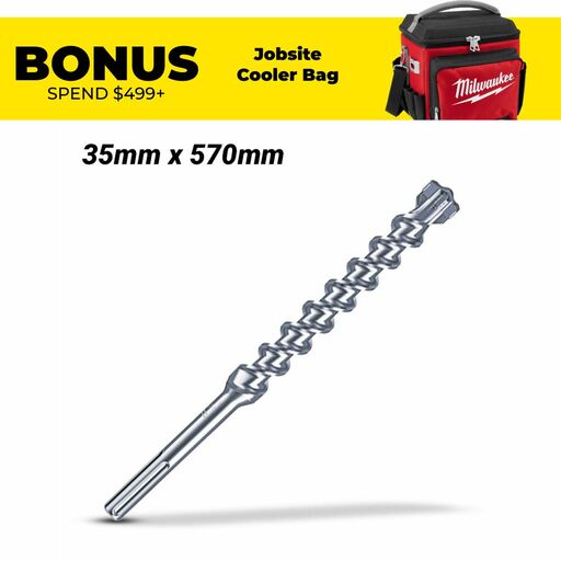 Milwaukee 4932352790 35mm x 570mm SDS Max 4-Cut Drill Bit
