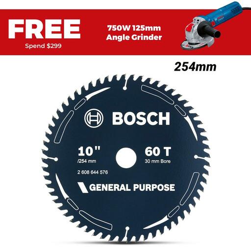Bosch GP WOOD B 254X30-60 (2.608.644.576) EXPERT 254mm (10") 60T General Purpose Wood Circular Saw Blade