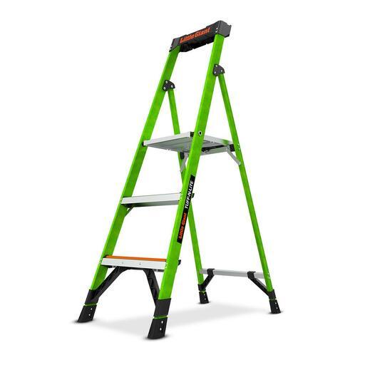 Little Giant Ladder Systems 15365-440 0.85m 150kg Fibreglass Tuff-N-Lite Platform Stepladder With Ground Cue
