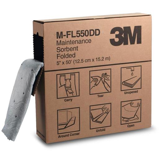 3M M-FL550DD (70070408771) 125mm x 12.2m General Purpose Folded Sorbents Pads