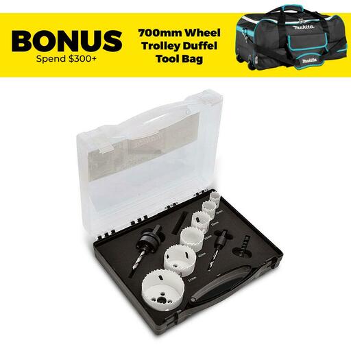 Makita D-47139 9pce Bi-Metal Holesaw Kit