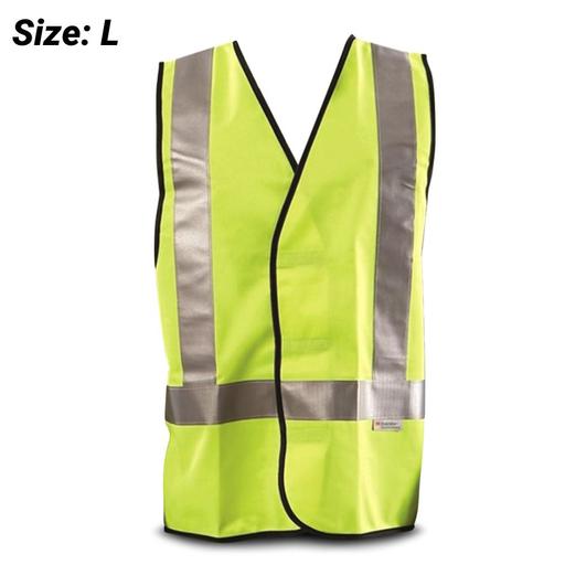 Pro Choice VDNY-L Fluro Yellow H-Back Day/Night Safety Vest (LARGE)