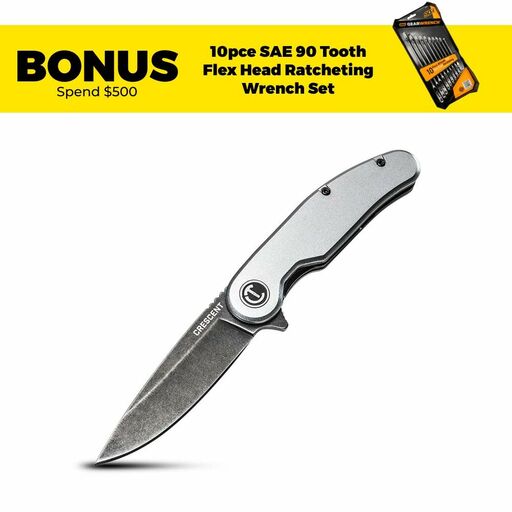 Crescent CPK325A 90mm Heavy Duty Drop Point Aluminium Handle Pocket Knife