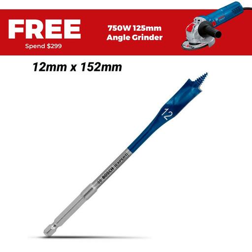 Bosch 2.608.900.312 EXPERT 12mm x 152mm Self Cut Speed Spade Drill Bit