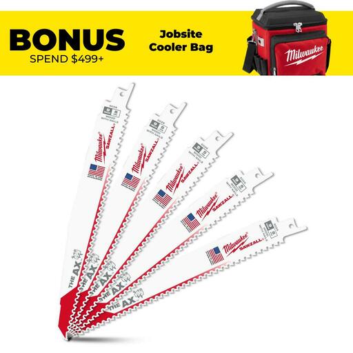 Milwaukee 48005026 5-Pack The Ax™ SAWZALL® 230mm 5 TPI Reciprocating Saw Blades