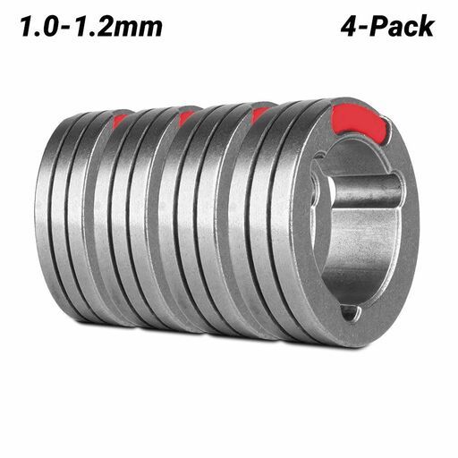 UNIMIG U11486 4-Pack 1.0-1.2mm F Knurled Groove 37/24 Drive Roller