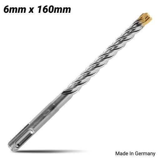Xtorque X61604 Platinum SDS PLUS 6mm x 160mm Platinum 4 Cutter Drill Bit - MADE IN GERMANY