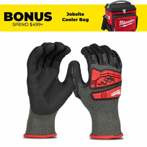 Milwaukee 48738150 Impact Cu5(E) Nitrile Dipped Gloves (Small)