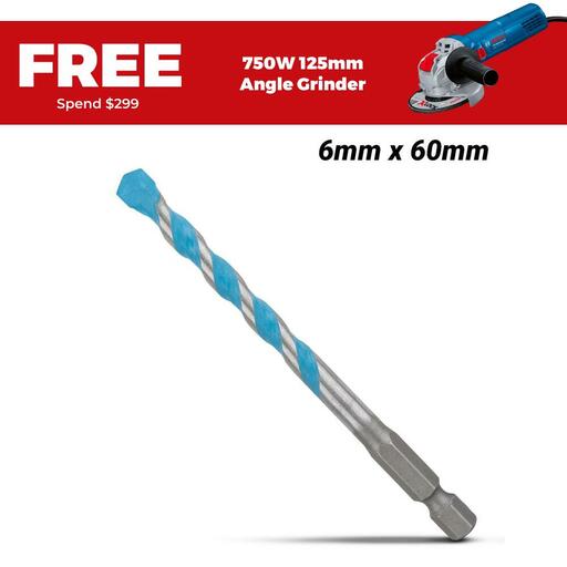 Bosch 2.608.900.574 EXPERT 6mm x 60mm x 100mm Hex-9 Multi-Construction Drill Bit