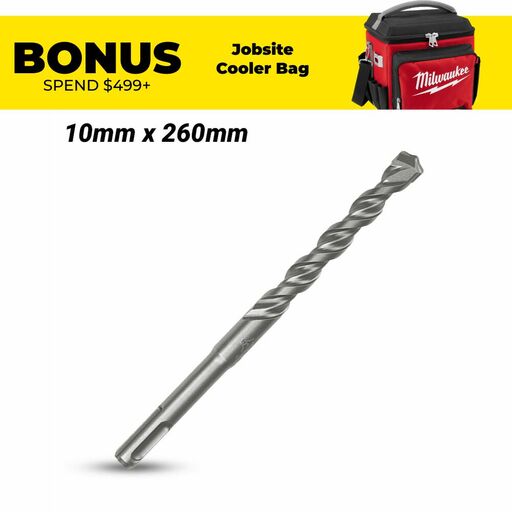 Milwaukee 4932344295 10 x 260mm SDS Plus M2 2-Cut Drill Bit