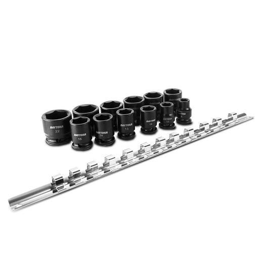 Daytona DIS1238M 12pce 3/8" Drive Metric Stubby Impact Socket Set