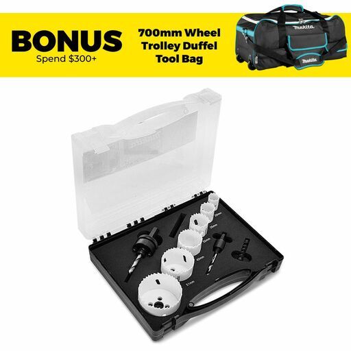 Makita D-47117 6pce Std Bi-Metal Holesaw Plumbers Set