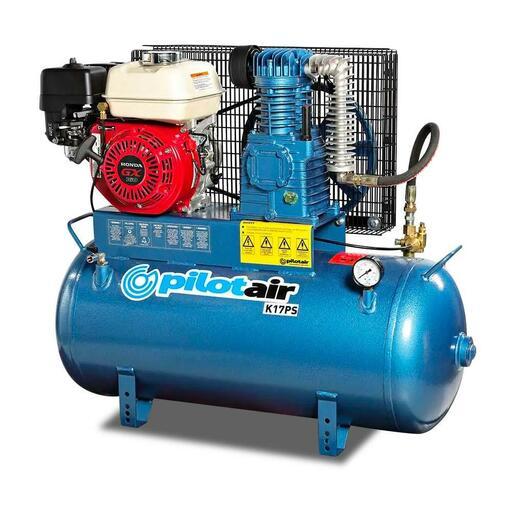Pilot Air K17PS 145PSI Recoil Start Petrol Static Reciprocating Compressor