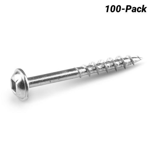 Kreg KR-SMLC150-100 100-Pack 38mm (1-1/2") Coarse Thread Zinc Coated Pocket Screws