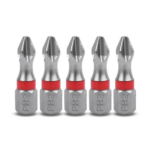 Xtorque 5PKPH225 PH2 25mm Phillips Head Torsion Driver Bit - 5 Pack