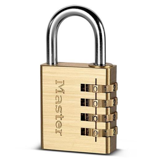 Master Lock 604DAU 40mm (1-1/2") Brass Resettable Combination Padlock