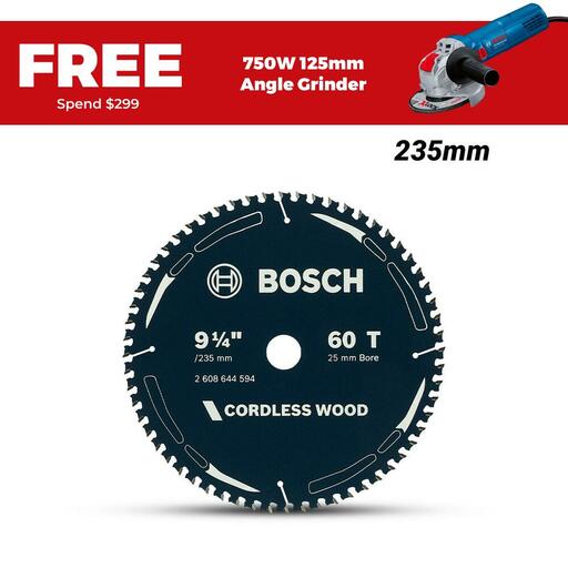 Bosch CO WOOD H 210X25-60 (2.608.644.594) EXPERT 235mm (9.25") 60T Cordless Wood Circular Saw Blade