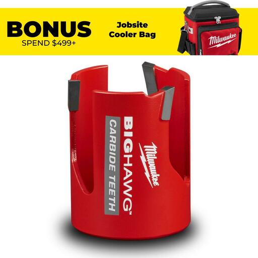 Milwaukee 49569210 54mm (2-1/8") Big HAWG Carbide Teeth TCT Hole Saw