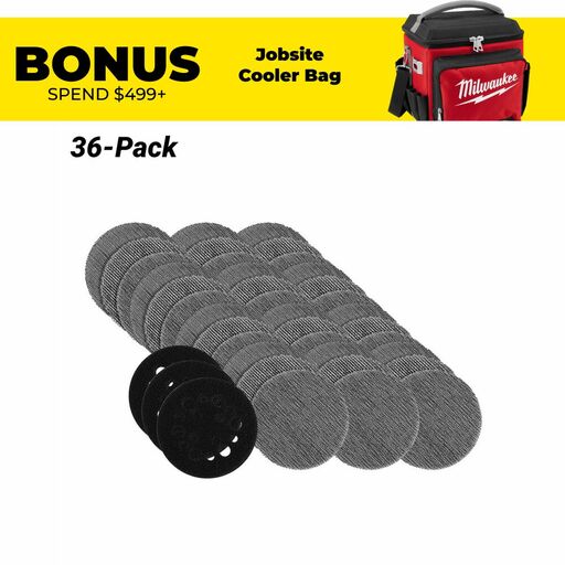 Milwaukee 48806406 36-Pack 75mm (3") Assorted Grit Set POWERGRID H&L Mesh Sanding Discs & 3 Pad Saver