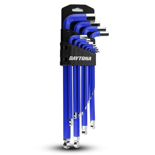 Daytona DHKM13 13pce 2-19mm Extra Long Metric Hex Key Ball Point Wrench Set