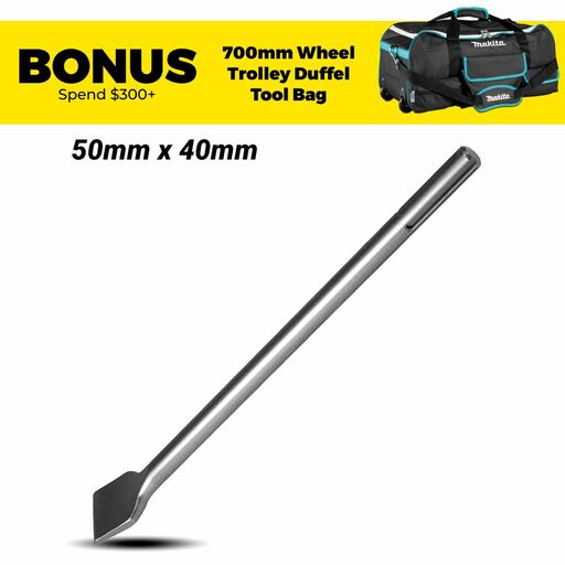 Makita D-78330 50mm x 400mm SDS MAX Angled Tile Chisel
