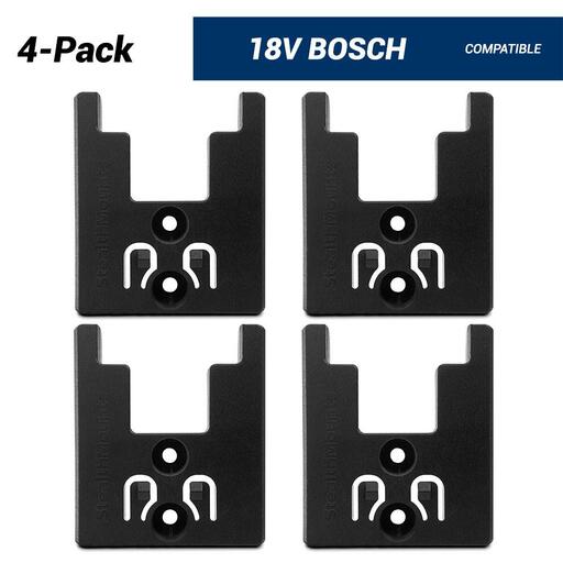 StealthMounts TM-BO18-BLK-4 18V Bosch 4-Pack Black Tool Storage Mounts