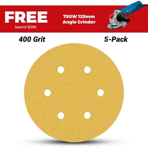 Bosch 2.608.900.821 EXPERT 5-Pack 150mm (6”) 400 Grit C470 Sandpaper Sanding Disc