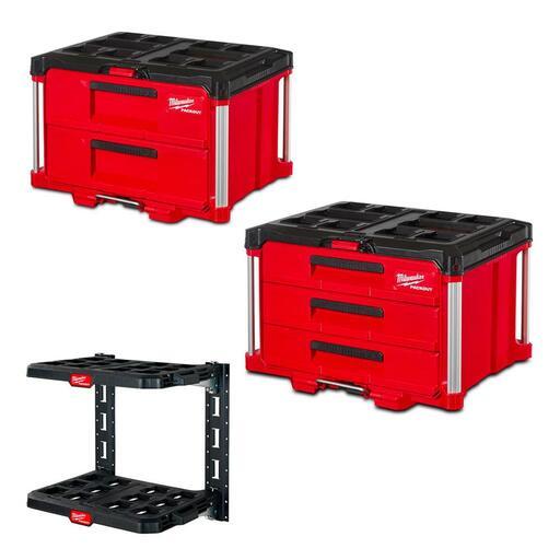 Milwaukee 48228442 + 48228443 + 48228480 PACKOUT 3pce Storage System