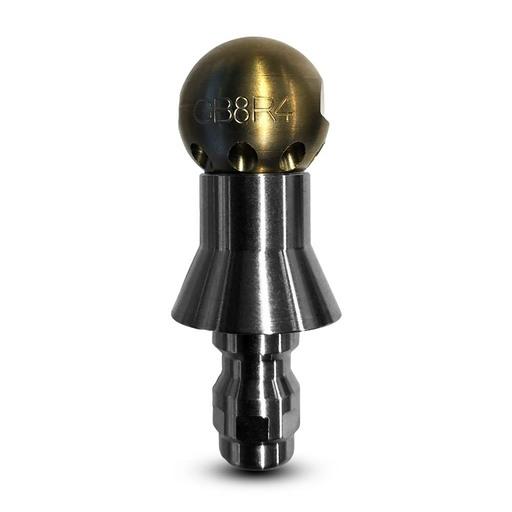 Mustang Nozzles GB8R4-BA4 1/8" Grease Ball Thruster Nozzle With QR-C 1pce SS Skirt