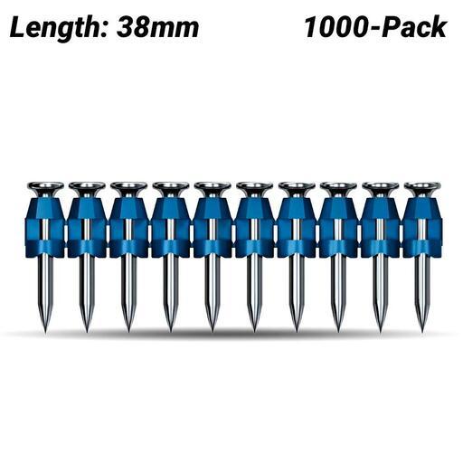 Bosch NB-38 (1.600.A02.F4P) 1000-Pack 38mm Concrete Nails To Suit GNB 18V-38 Nailer