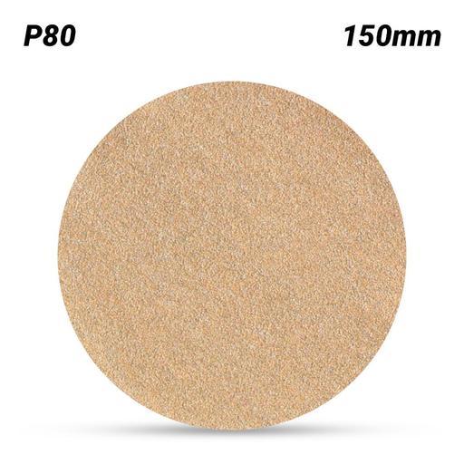 3M GC800504828 (255P) 150mm (6") 255P P80 Hookit Gold Paper Disc With No Dust Extraction