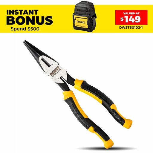 DeWalt DWHT82798-0 200mm Laser Hardened Long Nose Plier