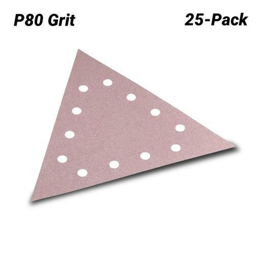 Flex 290-12SE-P80-VE25 (348562) 25-Pack 290mm (11.4") P80 Grit Triangle Hook and Loop Sanding Paper