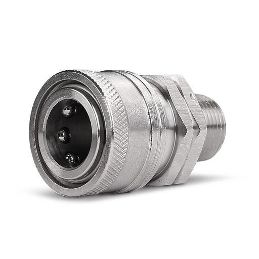 Typhoon TM38C Stainless Steel 3/8" BSPT Male To 3/8" Coupler