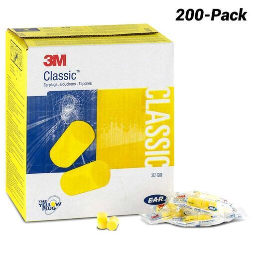 3M 312-1201 200-Pack E-A-R CLASSIC Uncorded Earplugs