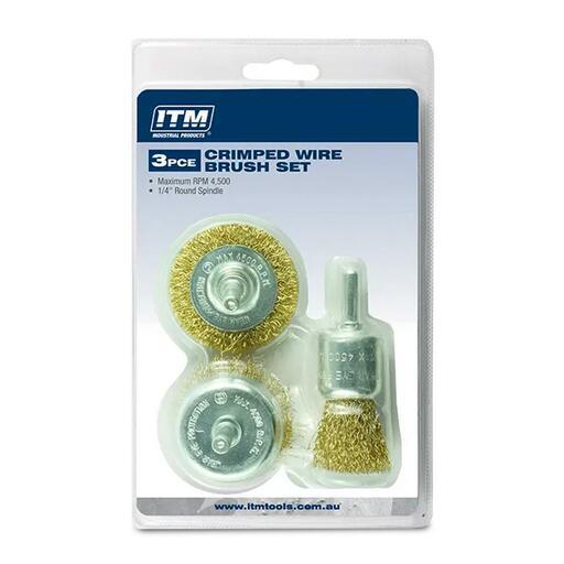 ITM TM7016-003 3pce Crimped Wire Brush Kit