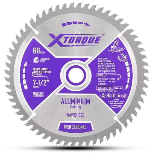 Xtorque WA1906020 190mm (7-1/2") 60-Tooth Aluminium Carbide Tipped Saw Blade