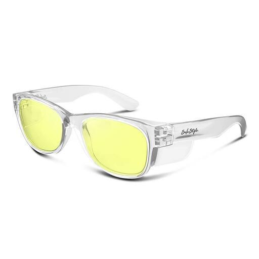 SafeStyle CCY100 UV400 Classics Clear Frame Yellow Lens