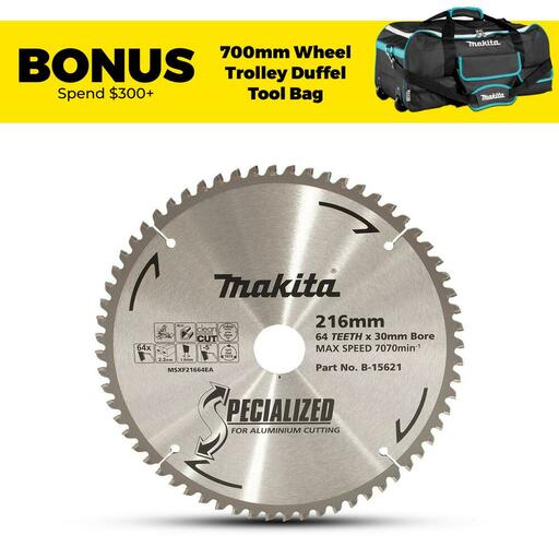 Makita B-15621 216mm (8-1/2") 64 Teeth Aluminium Saw Blade