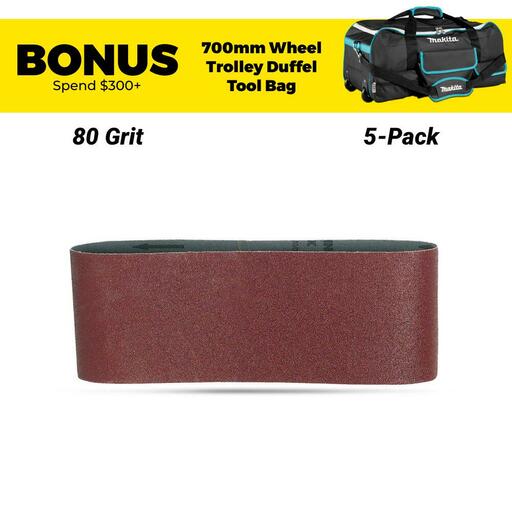 Makita P-36902 5 Pack 80G 100 (4") x 610mm Abrasive Belt Sanders